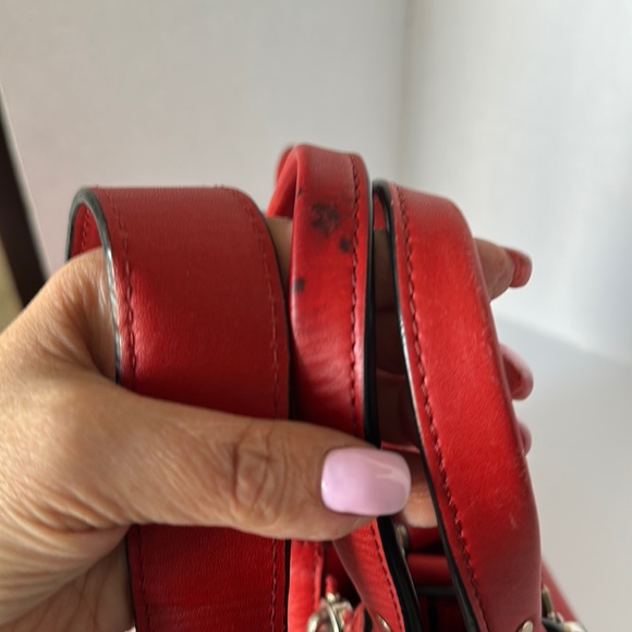 AUTHENTIC MAIDSTONE TOTE LEATHER AND HOUSE CHECK CANVAS RED BURBERRY - Picture 11 of 16